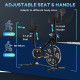 Indoor Stationary Exercise Bike 6kg Flywheel Fitness Cardio Workout Bke Trainer for Home Gym w/ Adjustable Resistance LCD Monito