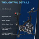 Indoor Stationary Exercise Bike 6kg Flywheel Fitness Cardio Workout Bke Trainer for Home Gym w/ Adjustable Resistance LCD Monito