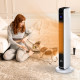 1100W/2200W Space Heater with 65° Oscillation &amp; 8-Hour Timer and Overheat &amp; Tip Over Protection, Room Heater with 2 Heater and F