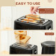 Kettle and Toaster Set, 1.5L 3000W Fast Boil Kettle with Insulation &amp; 2 Slice Toaster Kitchen Set with 7 Level Browning Controls