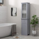kleankin Bathroom Storage Cabinet with 3-tier Shelf Drawer Door, Floor Cabinet Free Standing Tall Slim Side Organizer Shelves, G