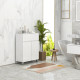 kleankin Freestanding Bathroom Cabinet, High Gloss Storage Cabinet with Doors and Adjustable Shelf, 60 x 30 x 80 cm, White