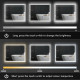 kleankin LED Bathroom Mirror with Lights, Illuminated Makeup Mirror, Vanity Mirror with 3 Colour, Smart Touch, Anti-Fog