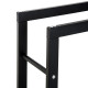 Metal Firewood Log Holder Tall Firewood Rack Indoor Outdoor Fireplace Wood Storage Shelf with Side Rails, Rust-Resistant, Black,
