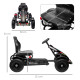 Metal Kids Pedal Go Kart with Adjustable Seat Inflatable Tyres Black