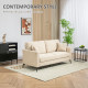 Three-Seater Linen-Look Sofa - Beige