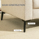Three-Seater Linen-Look Sofa - Beige