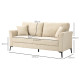 Three-Seater Linen-Look Sofa - Beige