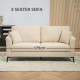 Three-Seater Linen-Look Sofa - Beige