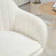 Set of Two Sherpa Fleece Dining Chairs - Cream