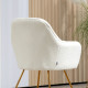 Set of Two Sherpa Fleece Dining Chairs - Cream