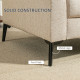 Linen-Look Armchair - Beige
