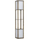 Modern Shelf Floor Lamp with Dual Ambient Light, Standing Lamp Living Room, Bedroom, 156cm, Brown