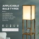 Modern Shelf Floor Lamp with Dual Ambient Light, Standing Lamp Living Room, Bedroom, 156cm, Brown