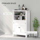 Multi-Storage Modern Bathroom Cabinet - White