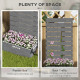 Outsunny 34 x 69.5cm Garden Planter Box, with Back Trellis, Grey