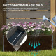Outsunny 34 x 69.5cm Garden Planter Box, with Back Trellis, Grey