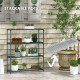 Outsunny Four-Tier Steel Plant Shelf - Black