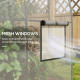 Outsunny Polytunnel Greenhouse Walk-in Grow House with Plasric Cover, Door, Mesh Window and Steel Frame, 3 x 2 x 2m, Clear
