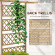 Outsunny Wooden Trellis Planter Box, Raised Garden Bed to Grow Vegetables, Herbs and Flowers, Natural Tone