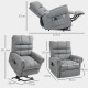 Rise and Recline Electric Massage Armchair - Grey