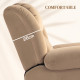 Velvet-Feel Electric Riser, Recliner and Massage Armchair - Light Brown