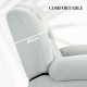 Velvet-Feel Electric Riser, Recliner and Massage Armchair - Light Grey