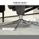 Velvet-Feel Recliner Chair and Ottoman - Dark Grey