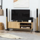 50&quot; Screen TV Stand, with Sliding Door Storage - Wood-Effect
