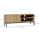 50&quot; Screen TV Stand, with Sliding Door Storage - Wood-Effect