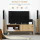 50&quot; Screen TV Stand, with Sliding Door Storage - Wood-Effect