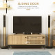 50&quot; Screen TV Stand, with Sliding Door Storage - Wood-Effect