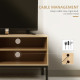 50&quot; Screen TV Stand, with Sliding Door Storage - Wood-Effect