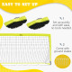 Two Football Goal Nets, Foldable Outdoor Sport Training Equipment, for Teens, Adults, with Carrying Bag, Yellow