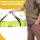 Two Football Goal Nets, Foldable Outdoor Sport Training Equipment, for Teens, Adults, with Carrying Bag, Yellow
