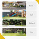 Two Football Goal Nets, Foldable Outdoor Sport Training Equipment, for Teens, Adults, with Carrying Bag, Yellow