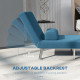 Single Velvet-Feel Sleeper Chair - Blue