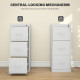 Three-Drawer Modern Steel Filing Cabinet - Cream