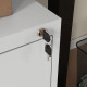 Two-Drawer Modern Steel Filing Cabinet - Cream