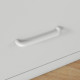 Two-Drawer Modern Steel Filing Cabinet - Cream