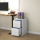 Two-Drawer Modern Steel Filing Cabinet - Cream
