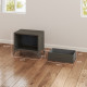Velvet-Feel Chest of Two Drawers - Brown