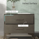 Velvet-Feel Chest of Two Drawers - Brown