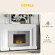 Wall Mounted Ethanol Fireplace, Stainless Steel Bioethanol Heater Stove Fire with 1.2L Tank, 3 Hour Burning Time, Silver