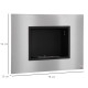 Wall Mounted Ethanol Fireplace, Stainless Steel Bioethanol Heater Stove Fire with 1.2L Tank, 3 Hour Burning Time, Silver