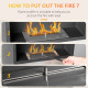 Wall Mounted Ethanol Fireplace, Stainless Steel Bioethanol Heater Stove Fire with 1.2L Tank, 3 Hour Burning Time, Silver