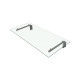 MonsterShop Glass Door Canopy &amp; Brackets, 120cm W, 80cm D