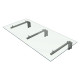 MonsterShop Glass Door Canopy &amp; Brackets, 180cm W, 80cm D
