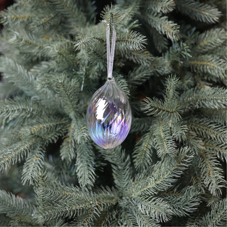 Iridescent Glass Terzo Egg Hanging Decoration