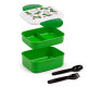Bento Clip Lock Lunch Box with Cutlery - Minecraft Creeper &amp; TNT